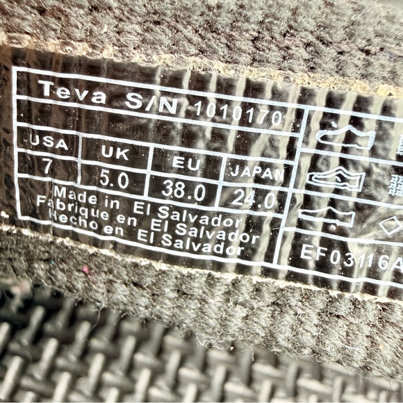 Teva Original Universal Black Basic Strap Sandals Womens Size 7 Strappy - Picture 10 of 13